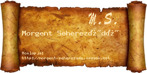 Morgent Seherezádé névjegykártya